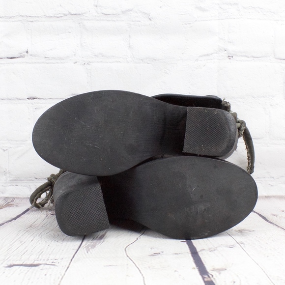 Kensie Black Leather Block Heel Ankle Boots Size 7 - Picture 8 of 8